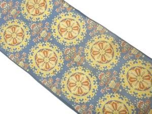 アンティーク　華紋織り出し全通袋帯（材料）